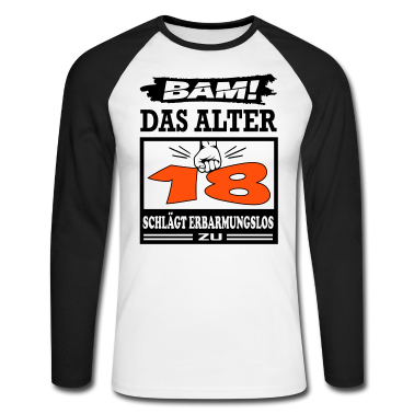 Geschenk zum 18 Langarmshirt - Geburtstag Das Alter schlägt zu Jahre Years 18