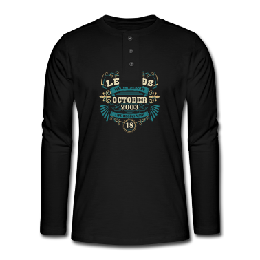 Geschenk zum 18 Langarmshirt - 18. Geburtstag für Männer und Frauen Oktober 2003