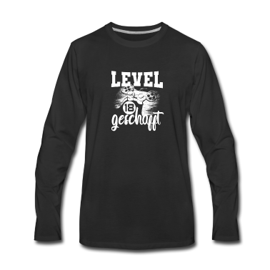 Geschenk zum 18 Langarmshirt - 18 Geburtstag Gamer Level 18