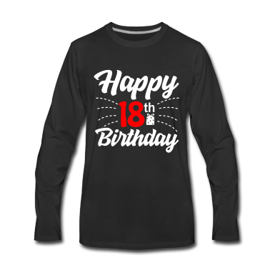 Geschenk zum 18 Langarmshirt - 18 18. Geburtstag Geschenk Geschenkidee