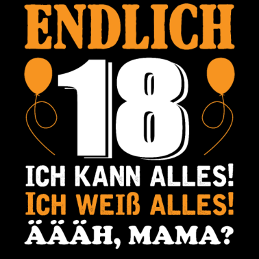Motiv Endlich 18 | Geschenk zum 18. Geburtstag