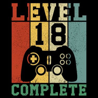 Motiv 18 Geburtstag Level 18 complete