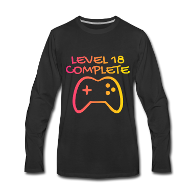 Geschenk zum 18 Langarmshirt - 18 Geburtstag - Level 18 Complete - Gamer 18 Jahre