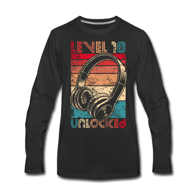 Geschenk zum 18 Langarmshirt - 18. Geburtstag 18 Jahre Level 18 Unlocked Vintage