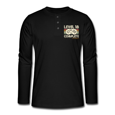 Geschenk zum 18 Langarmshirt - 18. Geburtstag Level 18 Complete 18 Jahre Geschenk