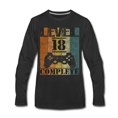 Geschenk zum 18 Langarmshirt - LEVEL 18 Complete 18. Geburtstag 18 Jahre Vintage