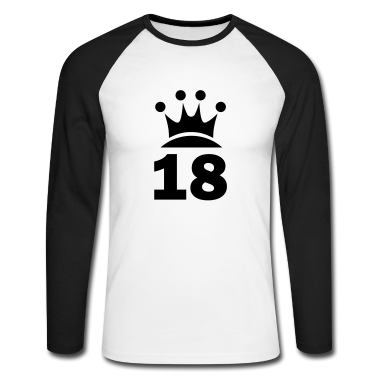 Geschenk zum 18 Langarmshirt - Krone 18