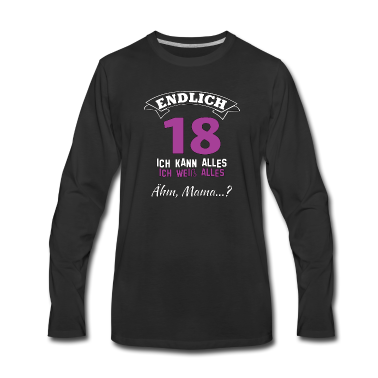 Geschenk zum 18 Langarmshirt - Endlich 18
