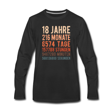 Geschenk zum 18 Langarmshirt - 18. Geburtstag - 18 Jahre
