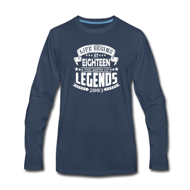 Geschenk zum 18 Langarmshirt - das Leben beginnt mit 18