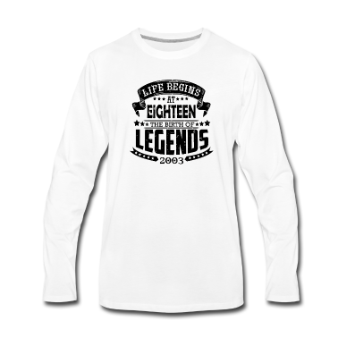 Geschenk zum 18 Langarmshirt - das Leben beginnt mit 18