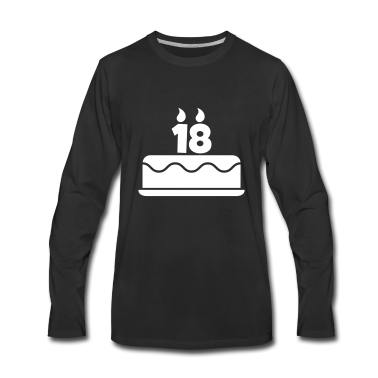 Geschenk zum 18 Langarmshirt - Kuchen zum 18. Geburtstag