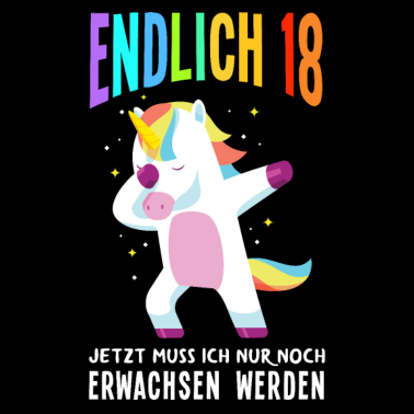 Motiv Lustiges 18. Geburtstag Endlich 18 Geschenk