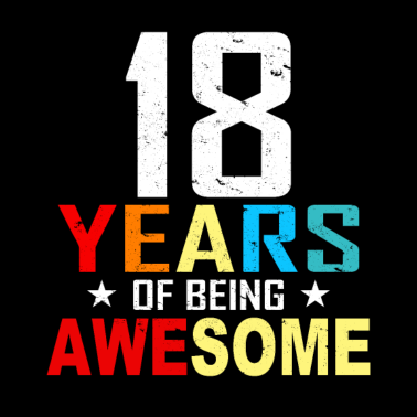 Motiv 18 Jahre Birthday 18 Geburtstag Geschenk 18 Jahre