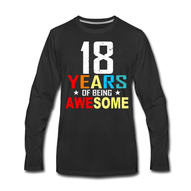 Geschenk zum 18 Langarmshirt - 18 Jahre Birthday 18 Geburtstag Geschenk 18 Jahre