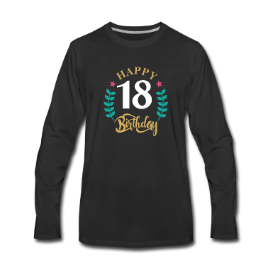 Geschenk zum 18 Langarmshirt - 18 Happy Birthday