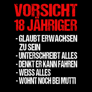 Motiv 18 Jahre 18 Geburtstag Geschenk