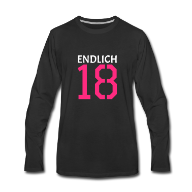 Geschenk zum 18 Langarmshirt - Endlich 18 Spruch 18. Geburtstag Geschenk