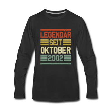 Geschenk zum 18 Langarmshirt - Legendär seit Oktober 2002 18.Geburtstag 18