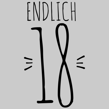 Motiv Endlich 18! Spruch 18. Geburtstag Geschenk