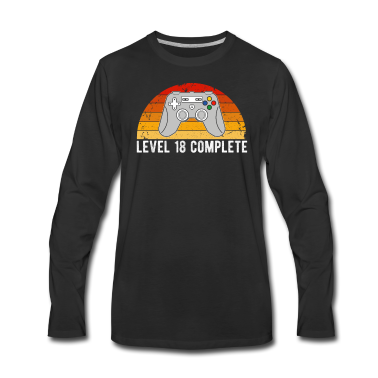 Geschenk zum 18 Langarmshirt - 18. Geburtstag Level 18 Complete