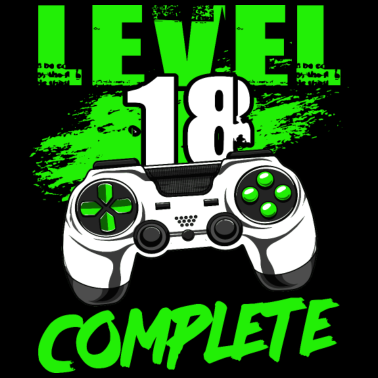 Motiv Level 18 Complete 18. Geburtstag Gamer 18 Jahre