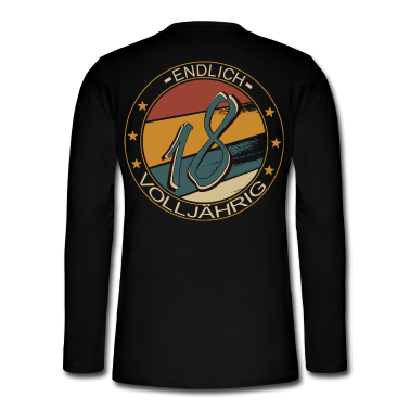Geschenk zum 18 Langarmshirt - Endlich 18! Volljährig 18. Geburtstag Geschenk