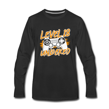Geschenk zum 18 Langarmshirt - Level 18 Complete 18 Geburtstag 18 Jahre Geschenk