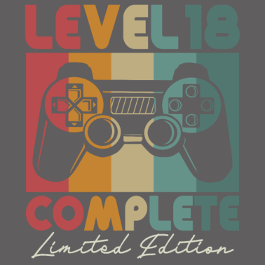 Motiv 18 Geburtstag Level 18 Geschenk 18 Jahre Gamer