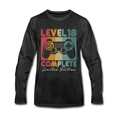 Geschenk zum 18 Langarmshirt - 18 Geburtstag Level 18 Geschenk 18 Jahre Gamer