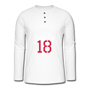 Geschenk zum 18 Langarmshirt - Endlich 18 Geschenkidee