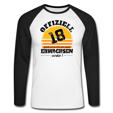Geschenk zum 18 Langarmshirt - 18 Geburtstag 18 Jahre Volljährig Erwachsen 18ter