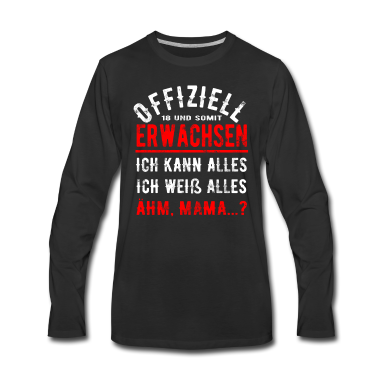 Geschenk zum 18 Langarmshirt - 18 Geburtstag 18 Jahre Volljährig Erwachsen 18ter