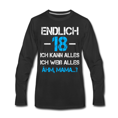Geschenk zum 18 Langarmshirt - 18 Geburtstag 18 Jahre Volljährig Erwachsen 18ter
