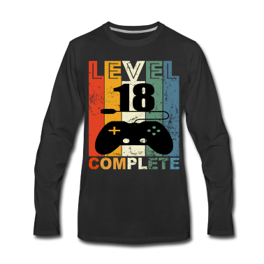Geschenk zum 18 Langarmshirt - 18. Geburtstag Gamer 18 Jahre Geburtstagsgeschenk