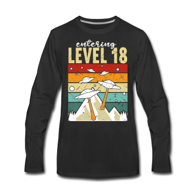 Geschenk zum 18 Langarmshirt - Level 18 Gaming Controller 18. Geburtstag