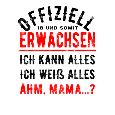 Motiv 18 Geburtstag 18 Jahre Volljährig Erwachsen 18ter