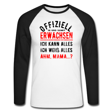 Geschenk zum 18 Langarmshirt - 18 Geburtstag 18 Jahre Volljährig Erwachsen 18ter