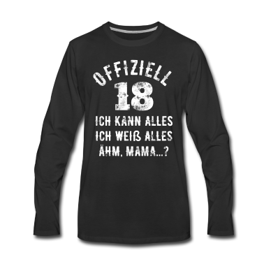 Geschenk zum 18 Langarmshirt - 18 Geburtstag 18 Jahre Volljährig Erwachsen 18ter