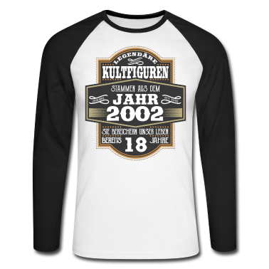 Geschenk zum 18 Langarmshirt - Geschenk 18 Jahre zum 18. Geburtstag Jahrgang 2002