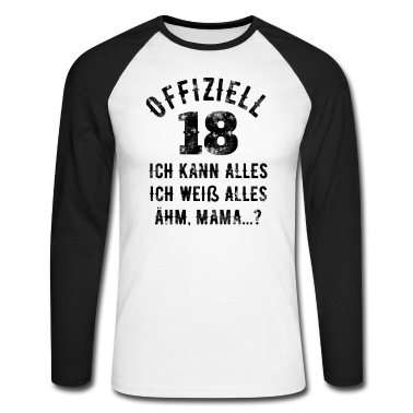 Geschenk zum 18 Langarmshirt - 18 Geburtstag 18 Jahre Volljährig Erwachsen 18ter