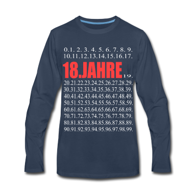 Geschenk zum 18 Langarmshirt - 18. Geburtstag T-Shirt, 18 Jahre
