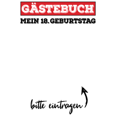 Motiv 18. Geburtstag Gästebuch 18 Jahre Volljährig