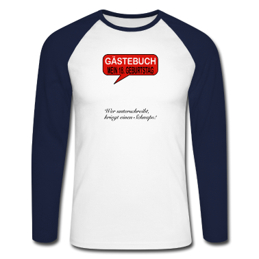 Geschenk zum 18 Langarmshirt - GÄSTEBUCH ZUM 18. GEBURTSTAG