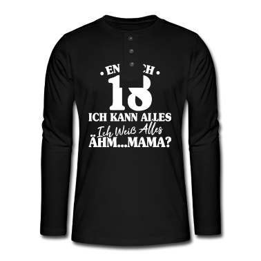 Geschenk zum 18 Langarmshirt - Lustiges 18. Geburtstag Geschenk Endlich 18
