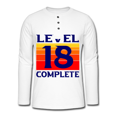Geschenk zum 18 Langarmshirt - 18. Geburtstag LEVEL