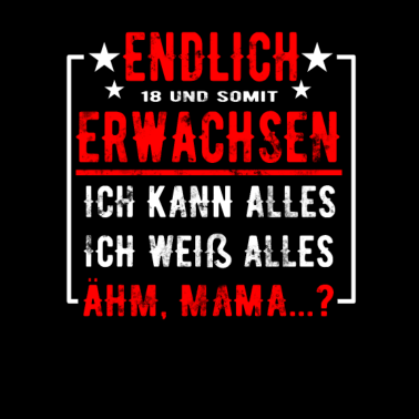 Motiv 18 Geburtstag 18 Jahre Volljährig Erwachsen 18ter