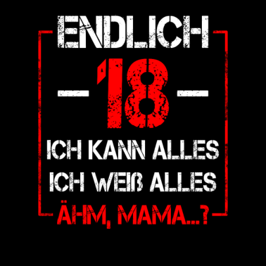 Motiv 18 Geburtstag 18 Jahre Volljährig Erwachsen 18ter