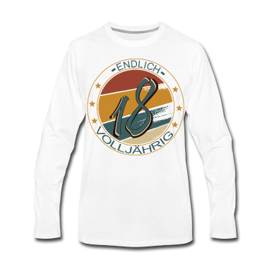 Geschenk zum 18 Langarmshirt - Endlich 18! Volljährig 18. Geburtstag Geschenk