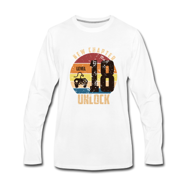 Geschenk zum 18 Langarmshirt - 18. Geburtstag Level 18 Unlock Geburtstagsgeschenk